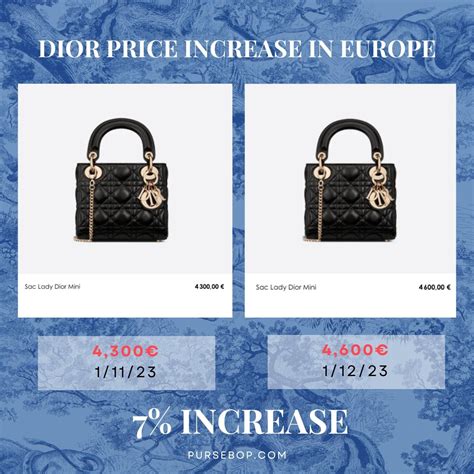 dior price increase|christian dior handbags price guide.